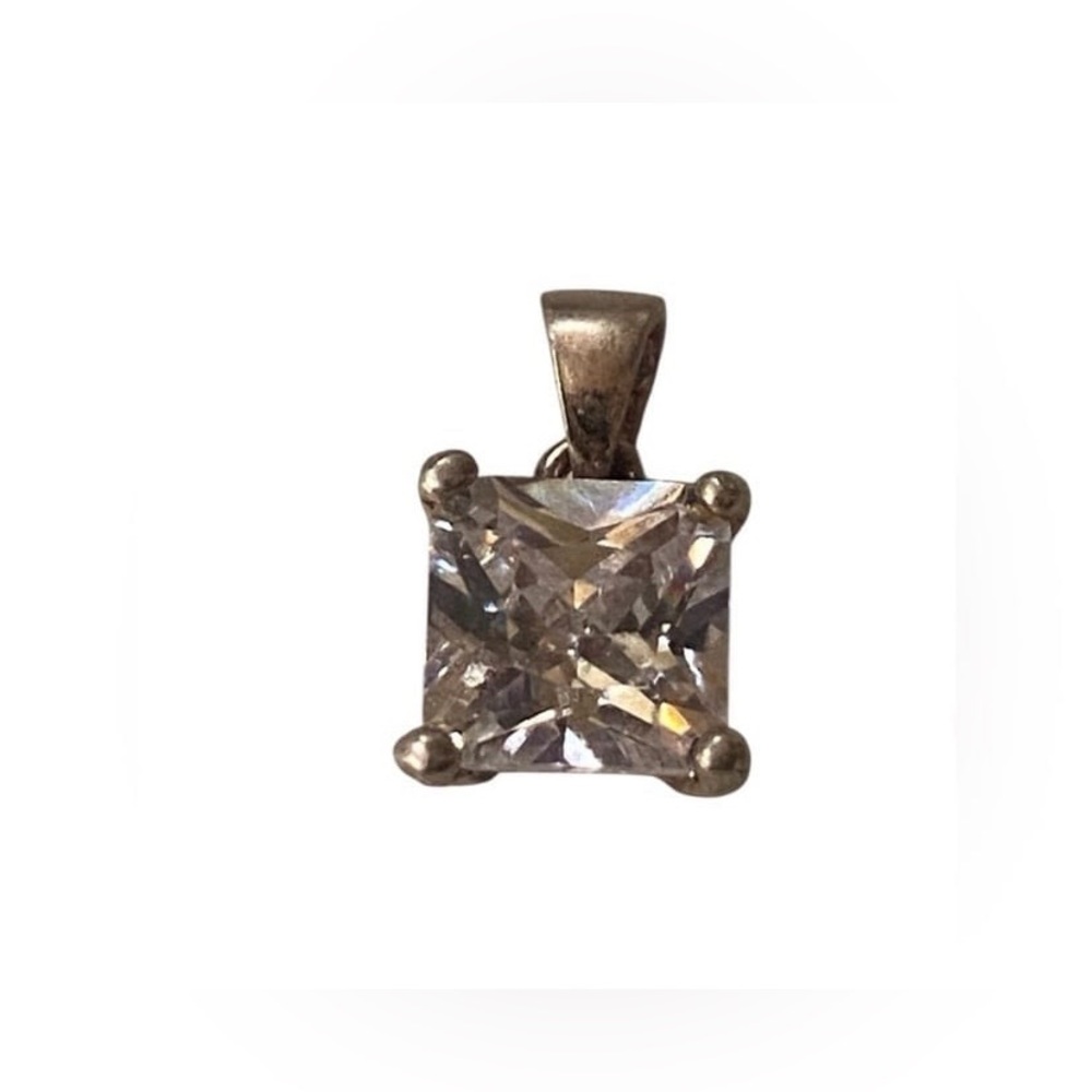 Silver Tone Cubic Zirconia Statement Pendant #6775 ❤️‍🔥 - Picture 2 of 8